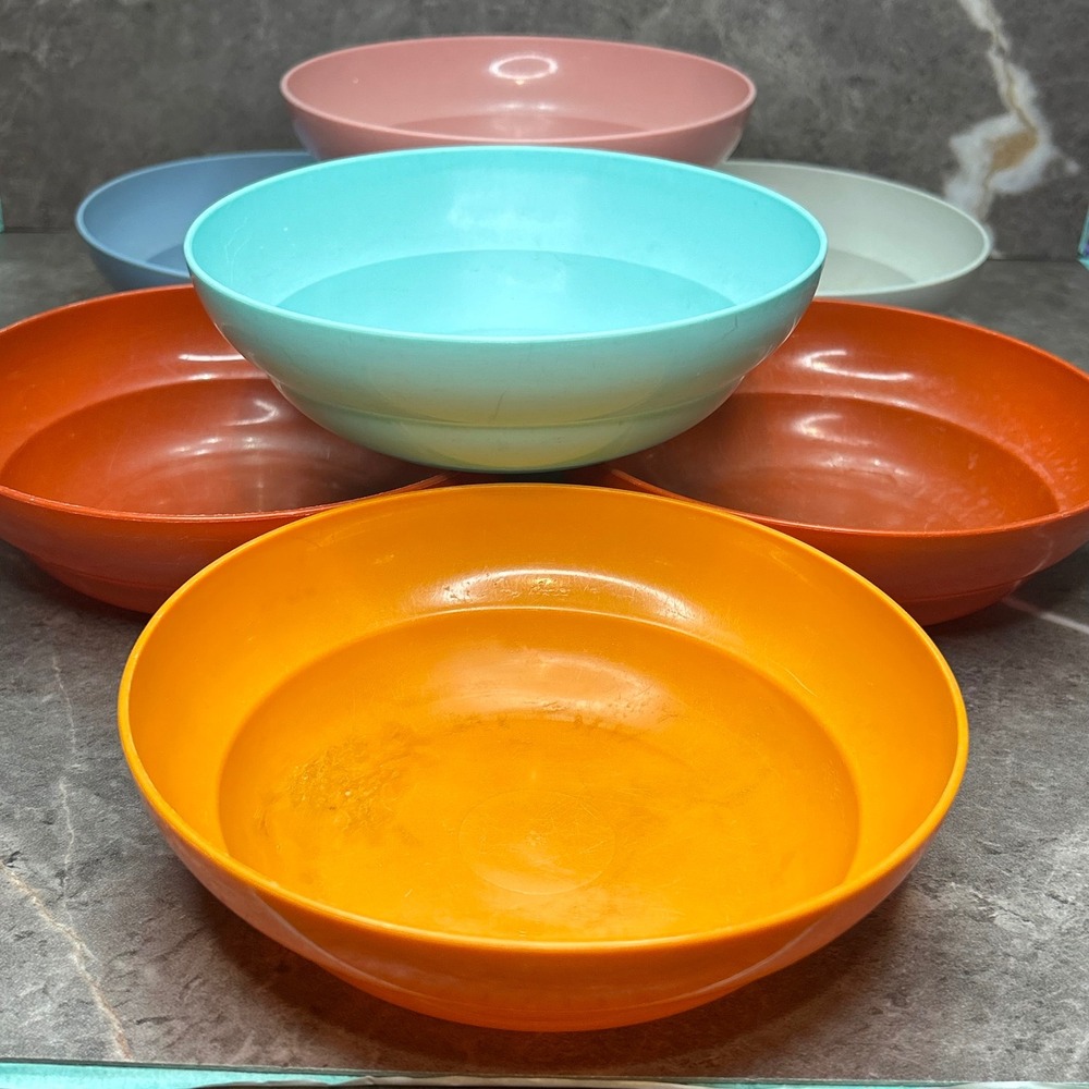Vintage Tupperware 155 Bowls Set Assorted Colors Made USA Retro Only 1 Lid